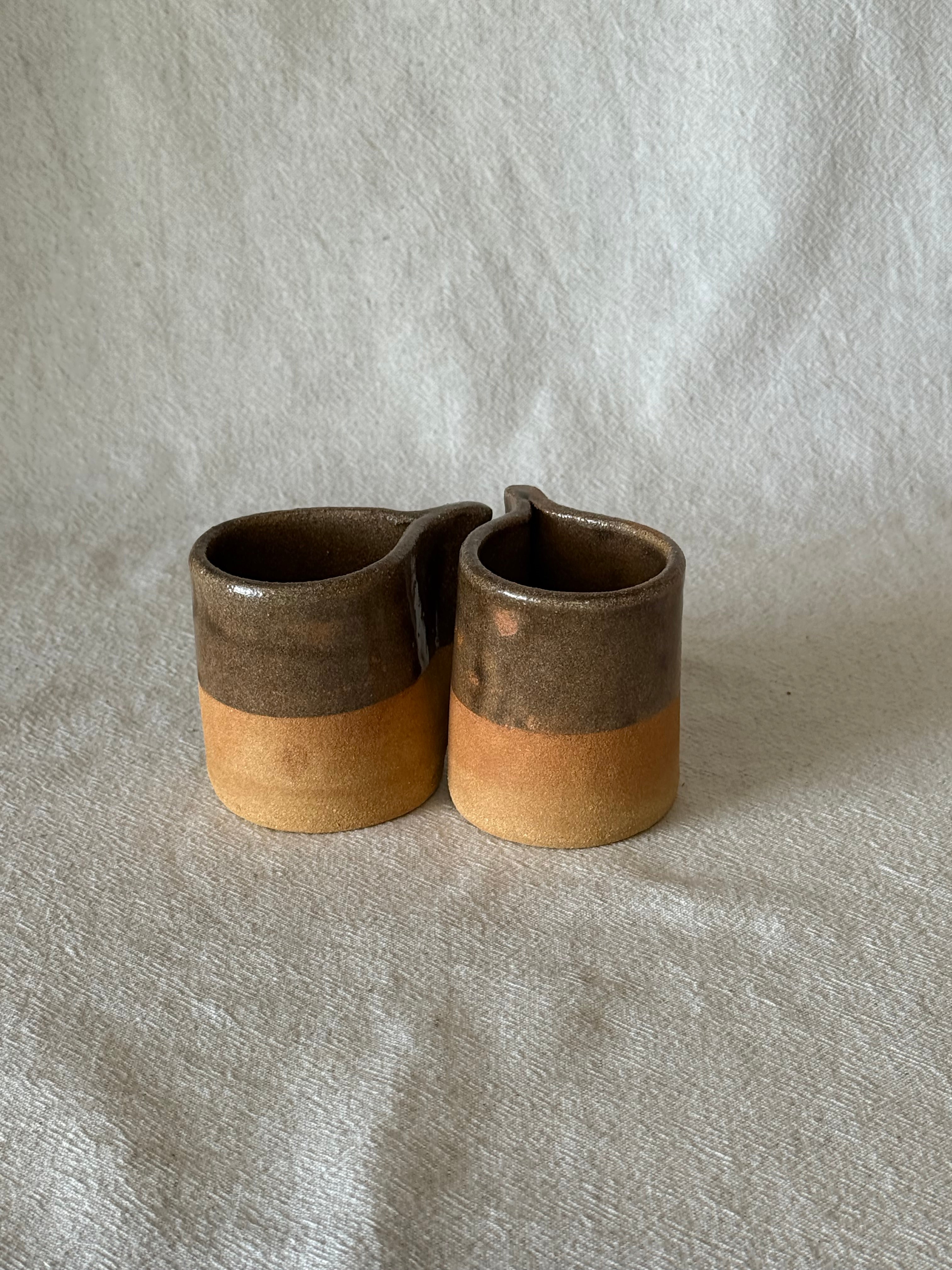 Tasse terracotta (émail marron)