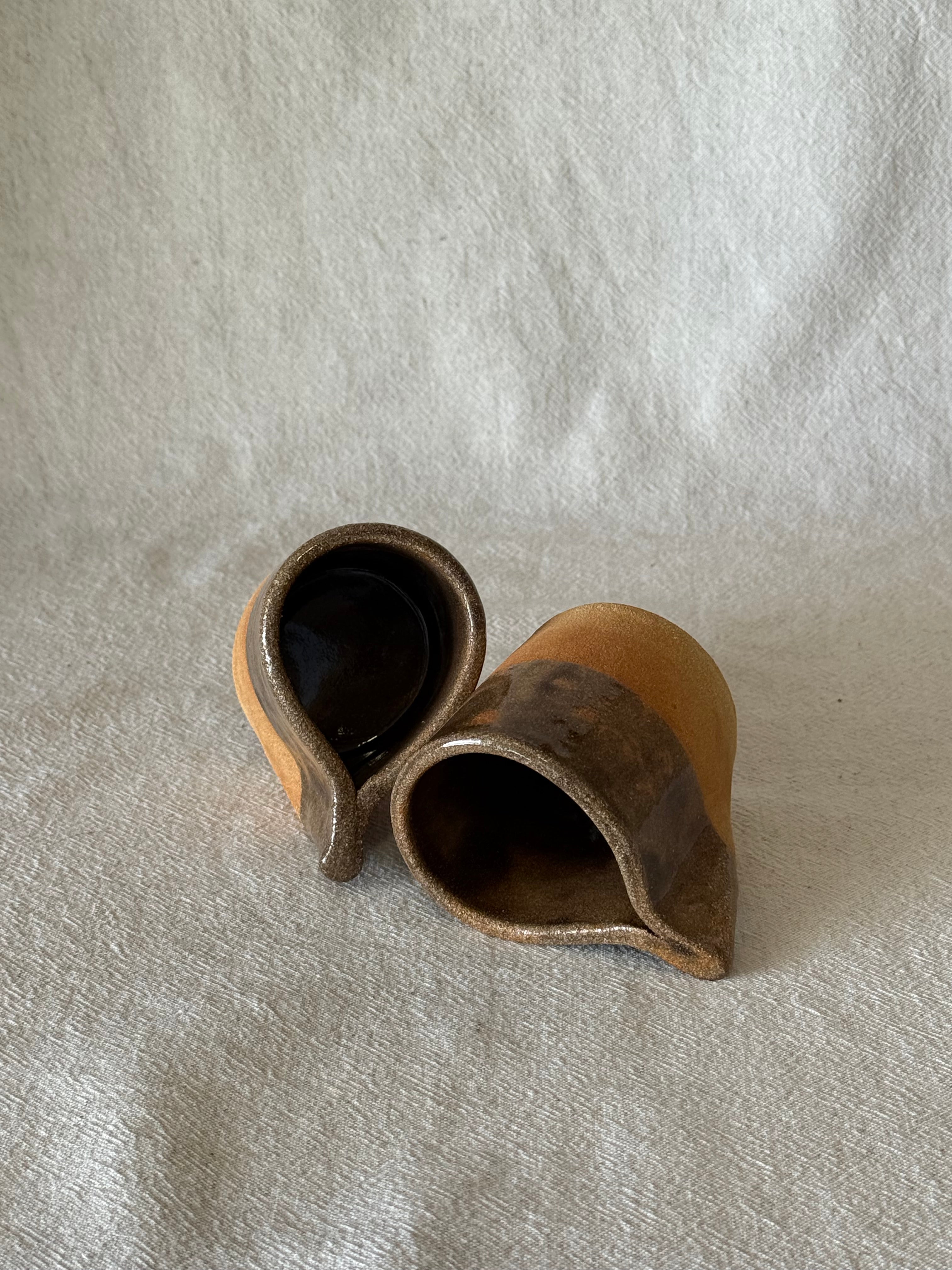 Tasse terracotta (émail marron)