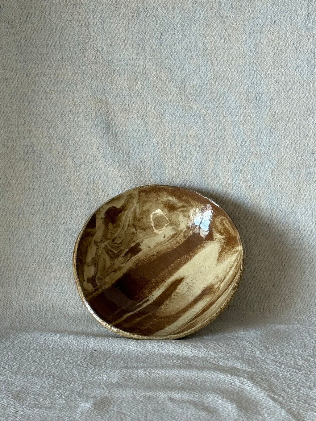 Coupe marbrée Nerikomi céramique artisanale - ø 16 cm