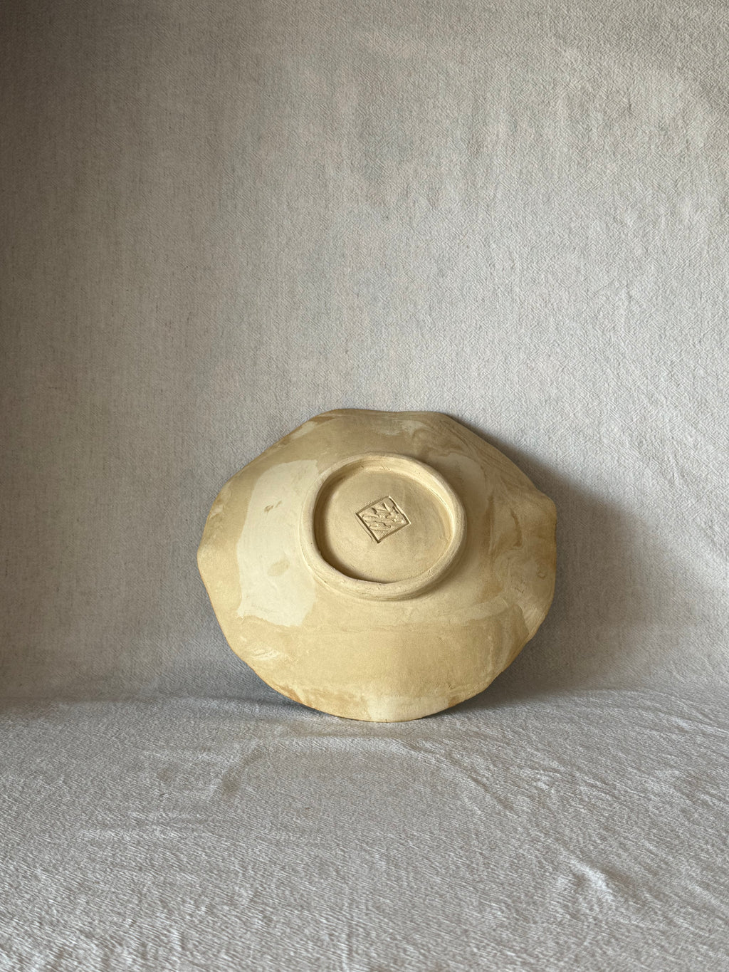 Coupe marbrée Nerikomi céramique artisanale  - ø 26 cm