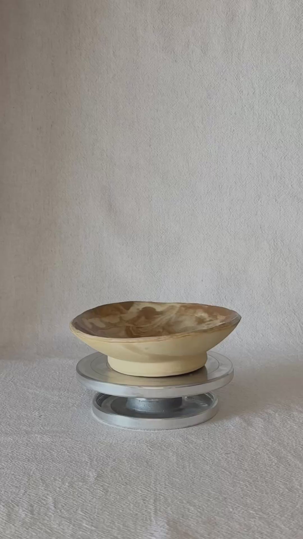 Coupe marbrée Nerikomi céramique artisanale - ø 16 cm