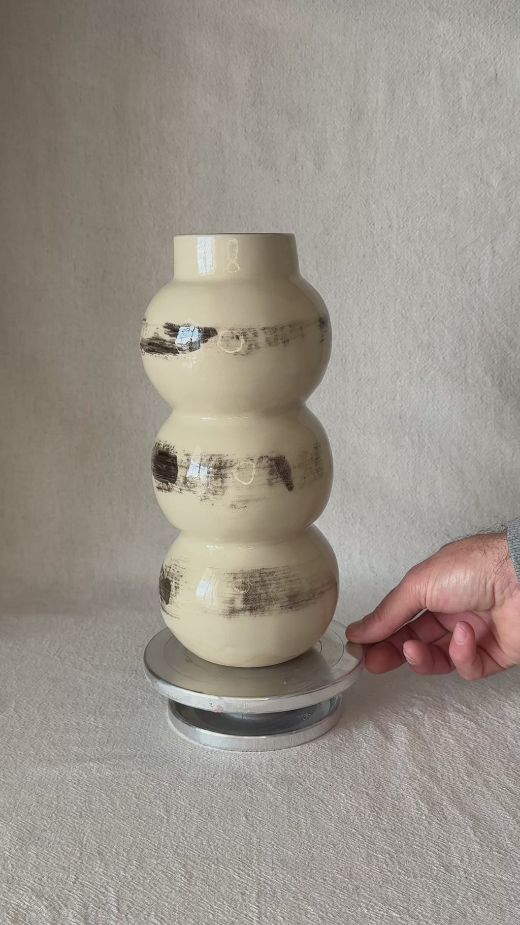 Vase bulles céramique artisanale